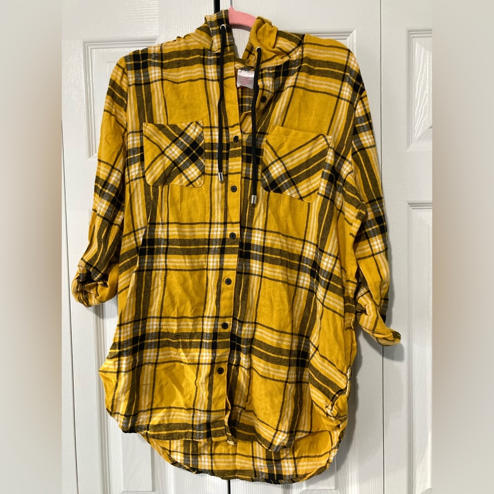 Women’s Button Down With Hood
